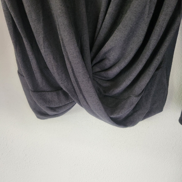 24/7 Maurices Black Wrap Blouse with Long Sleeves - Picture 3 of 9